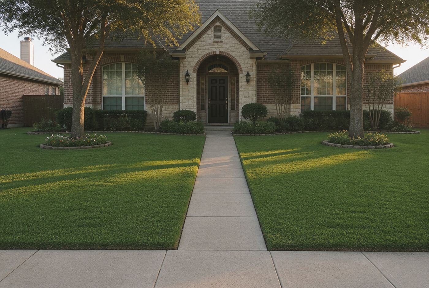 Drought lawn, watered right, after