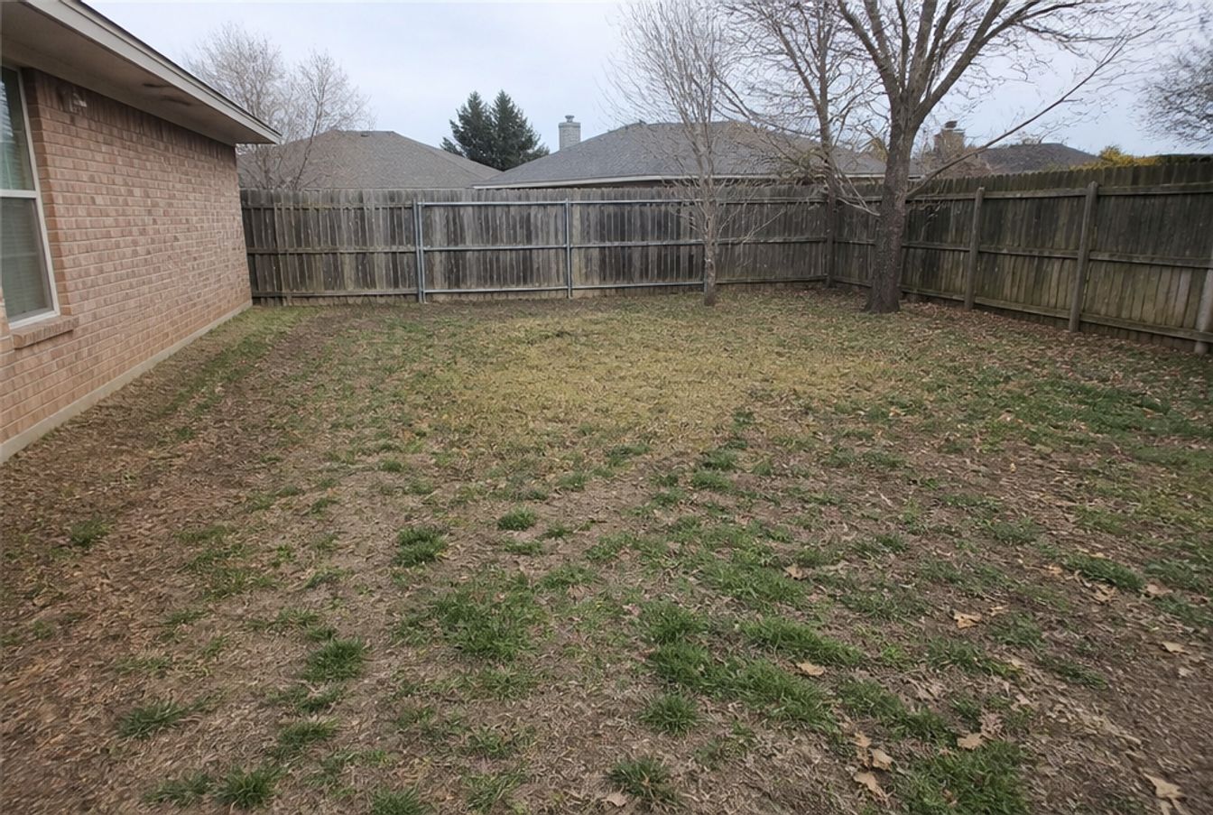 Backyard reset, one season, before