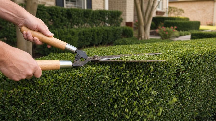 Clean shears work on ornamental shrubs